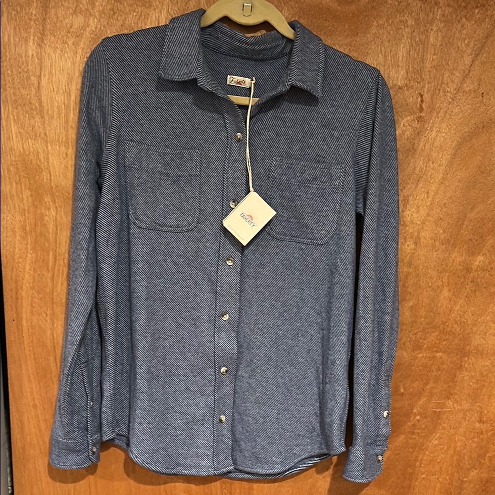 Faherty Legend Sweater Shirt Blue Heather
